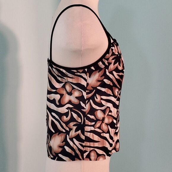 Carol Wior, bathing suit top, size 8, animal print. So cute. Brown tan. - Picture 3 of 6